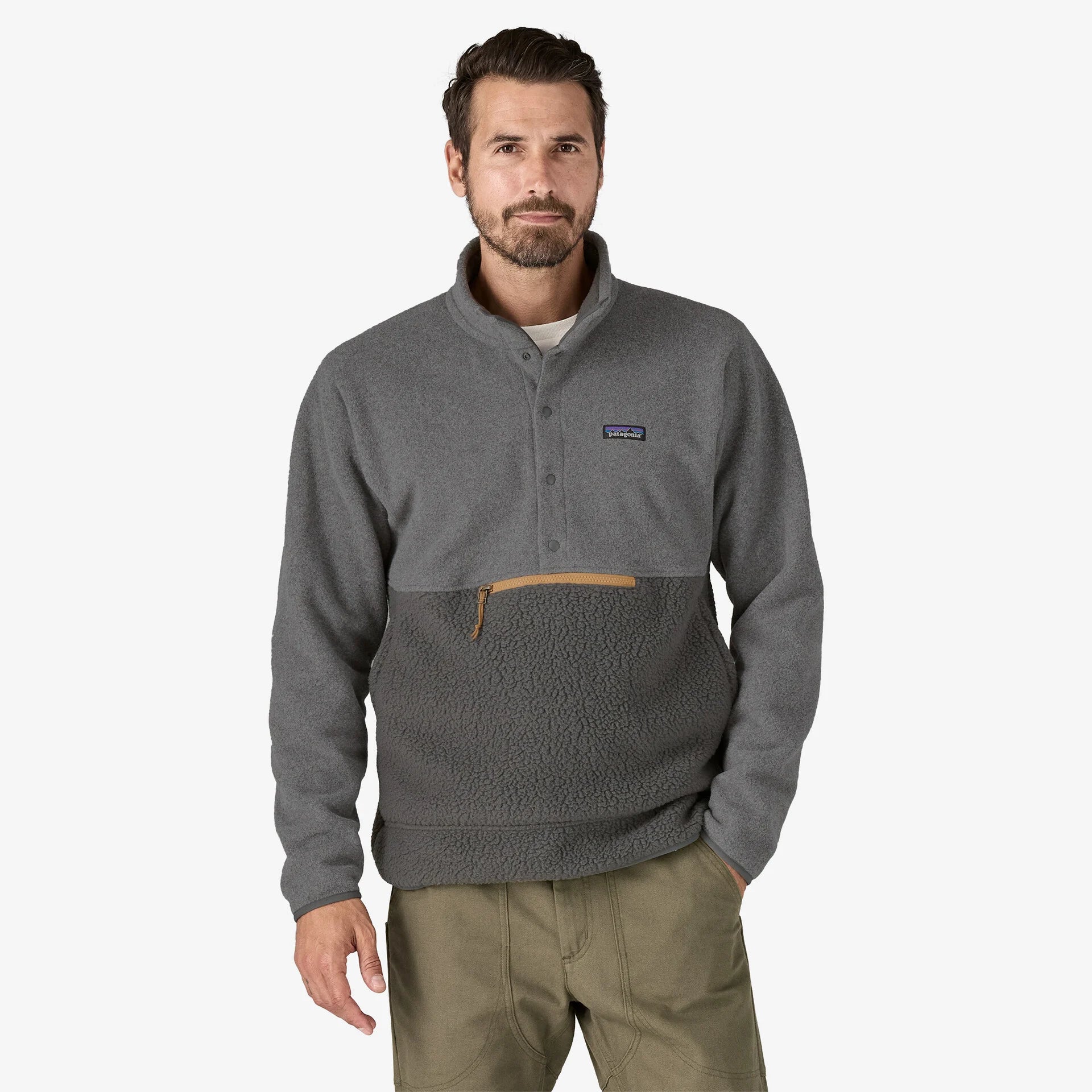 Men's Retro Pile Half-Snap Fleece Pullover