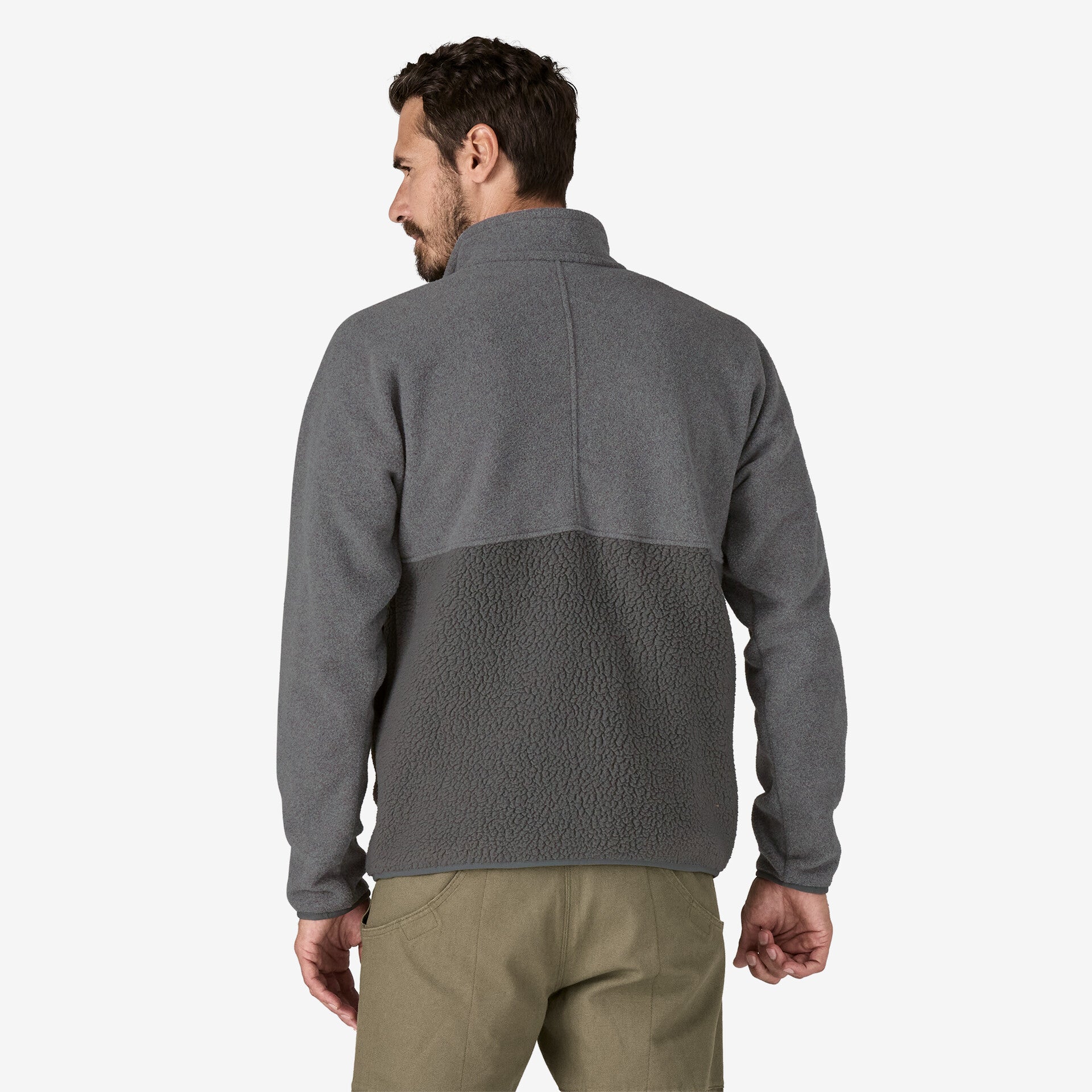 Men's Retro Pile Half-Snap Fleece Pullover