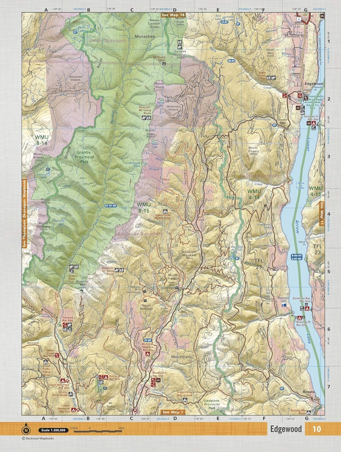 Kootenay Rockies BC Mapbook | 8th Edition