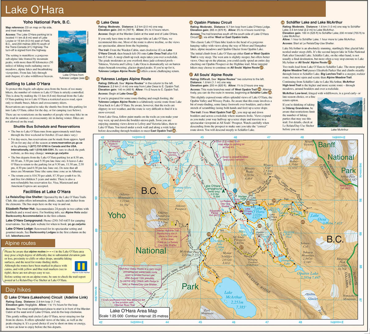 Lake Louise & Yoho Map