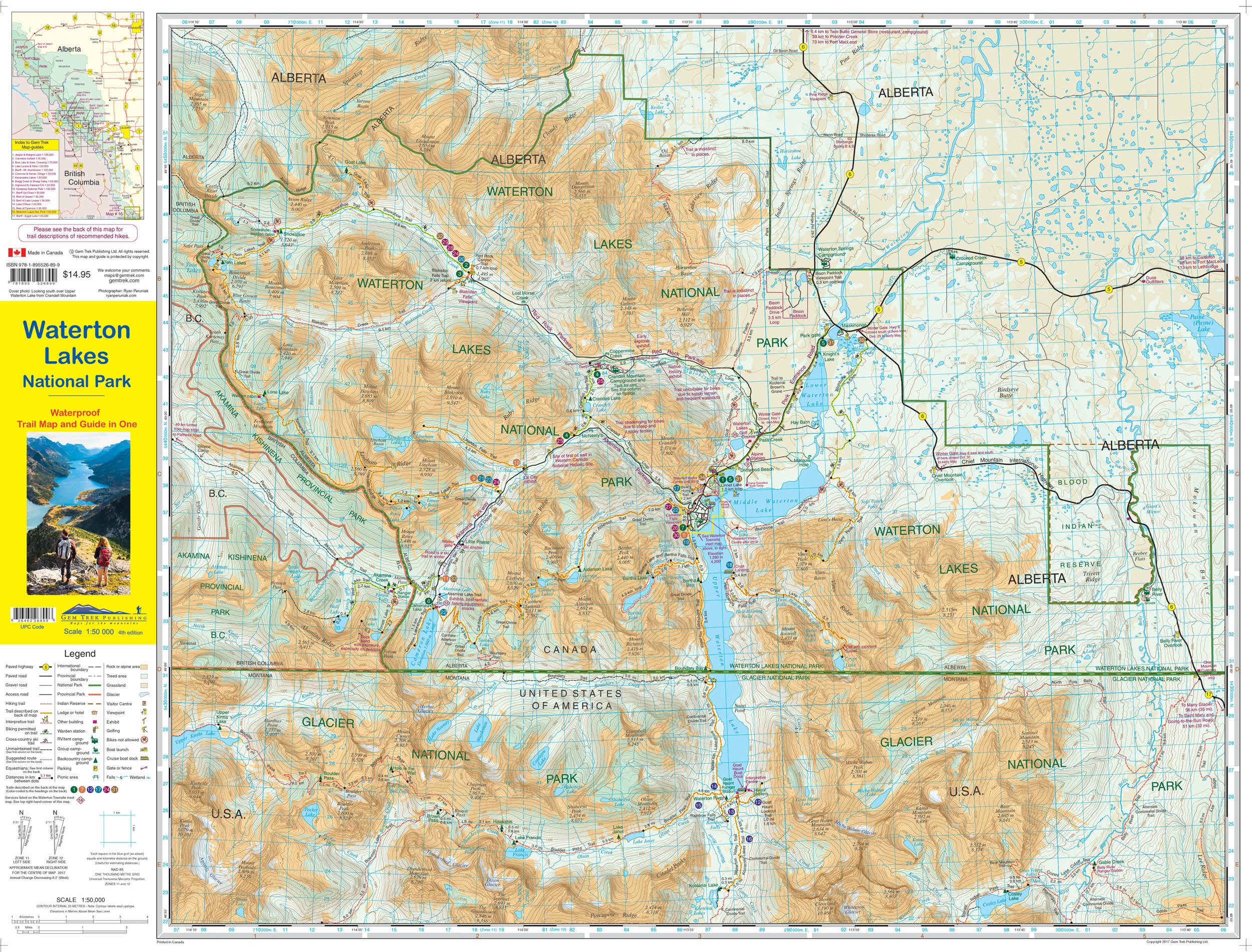 Waterton Lakes National Park Map