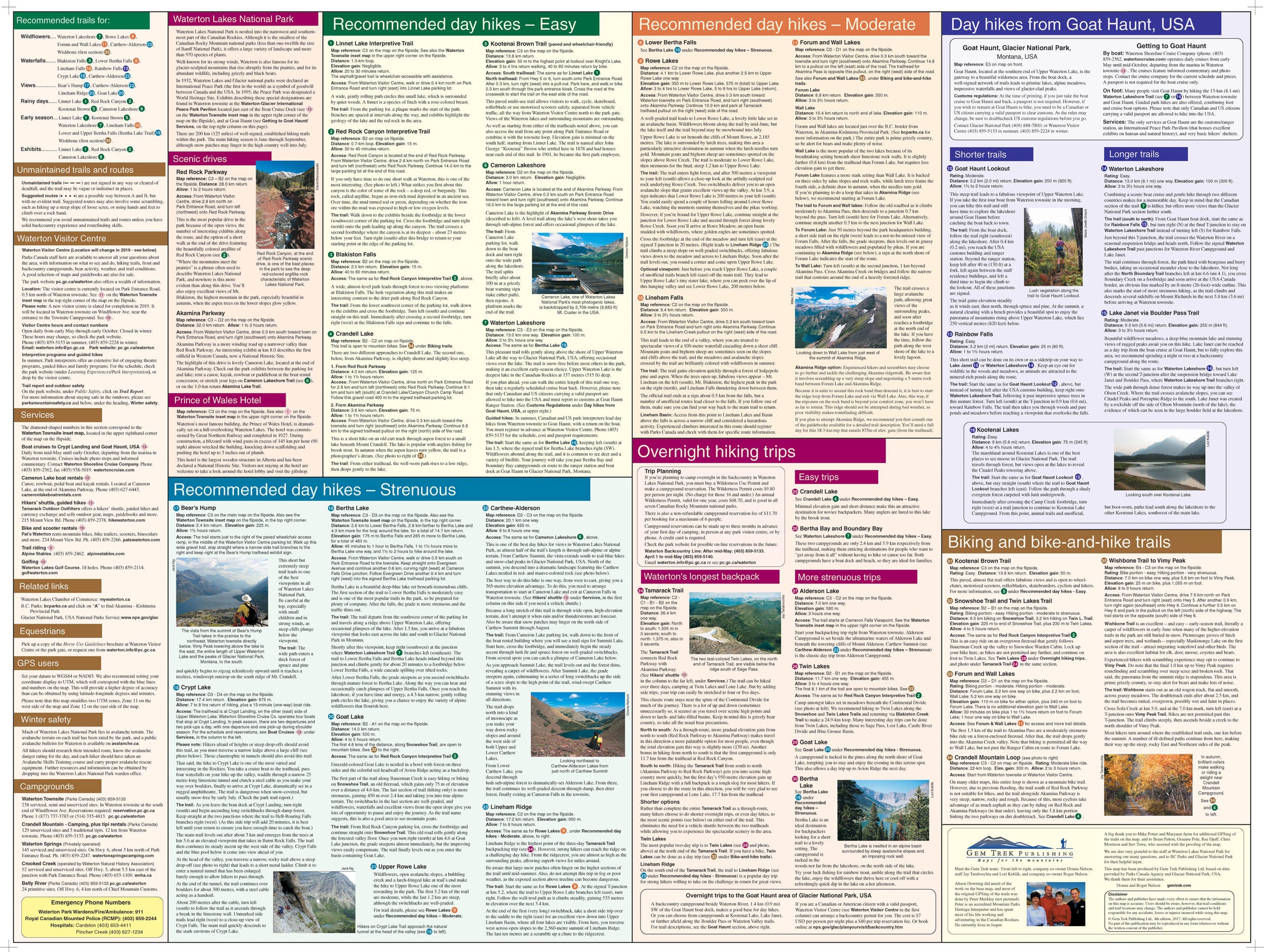 Waterton Lakes National Park Map