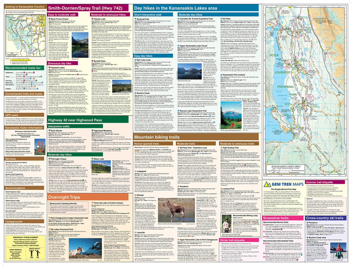 Kananaskis Lakes Map